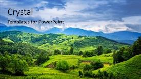  Presentation with romania - Slides having mountain landscape from buzau romania background and a  colored foreground