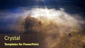  Presentation with autumn morning - Slide deck with mountain-landscape-in-autumn-morning background and a tawny brown colored foreground