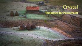  Presentation with autumn morning - Presentation having mountain-landscape-in-autumn-morning background and a tawny brown colored foreground