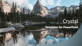  Presentation with states - PPT theme having mountain-landscape-in-colorado-rocky background and a dark gray colored foreground
