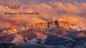  Presentation with states - Slide deck with mountain-landscape-in-colorado-rocky background and a coral colored foreground