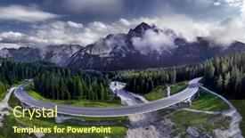  Presentation with italy - Beautiful presentation featuring mountain-landscape-in-dolomiten-italy backdrop and a tawny brown colored foreground