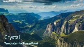  Presentation with italy - Colorful slide set enhanced with mountain-landscape-in-dolomiten-italy backdrop and a ocean colored foreground