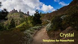  Presentation with japan beautiful landscape mountain fuji - Slide deck featuring mountain landscape in gran canaria background and a  colored foreground