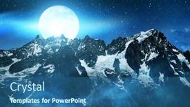  Presentation with mont blanc - Slide deck featuring mountain-landscape-in-night-grandes background and a ocean colored foreground