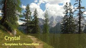  Presentation with japan beautiful landscape mountain fuji - Slide deck having mountain landscape in the dolomites background and a tawny brown colored foreground