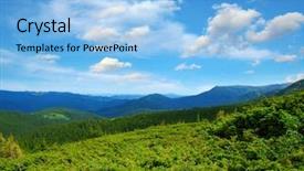  Presentation with japan beautiful landscape mountain fuji - Amazing PPT theme having mountain landscape in the summer backdrop and a  colored foreground