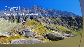  Presentation with western - Colorful PPT layouts enhanced with mountain-landscape-in-western-carpathians backdrop and a cobalt blue colored foreground