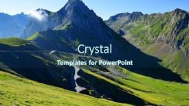 Presentation with mountain - Slide deck consisting of mountain-landscape-near-col-du background and a ocean colored foreground