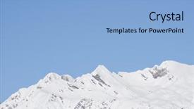  Presentation with mountain - Presentation theme featuring mountain landscape of krasnaya polyana sochi russia background and a light blue colored foreground
