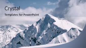  Presentation with resort - PPT theme with mountain landscape ski resort krasnaya background and a teal colored foreground