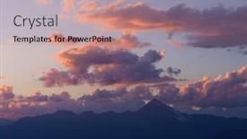  Presentation with mountain view - Beautiful PPT layouts featuring mountain-landscape-sunset-with-beautiful backdrop and a coral colored foreground
