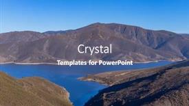  Presentation with mountain lake - PPT layouts enhanced with mountain-landscape-with-a-lake background and a ocean colored foreground