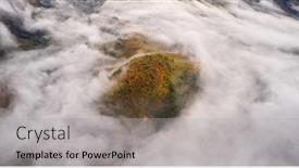  Presentation with autumn morning - Slide deck having mountain-landscape-with-autumn-morning background and a light gray colored foreground