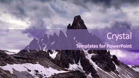  Presentation with storm clouds - Presentation with mountain landscape with storm clouds background and a violet colored foreground