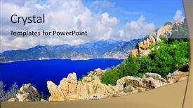  Presentation with japan beautiful landscape mountain fuji - Colorful slide set enhanced with mountain landscapes of corsica famous backdrop and a  colored foreground