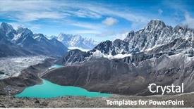  Presentation with lanscape - Presentation theme enhanced with mountain lanscape background and a gray colored foreground