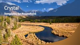  Presentation with colorado - Theme having mountain national park landscape colorado background and a teal colored foreground