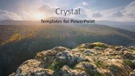  Presentation with nature - PPT theme with mountain-nature-landscape-rock-cliffs background and a  colored foreground