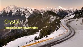  Presentation with ice mountain - Cool new presentation design with mountain night with snow and ice on road in mt hehuan mt cilai taiwan asia backdrop and a tawny brown colored foreground
