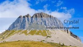  Presentation with europe - Presentation design consisting of mountain-of-cristo-pensante background and a light blue colored foreground