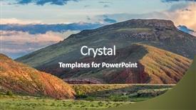  Presentation with rocky - Amazing PPT layouts having mountain open space near fort backdrop and a gray colored foreground