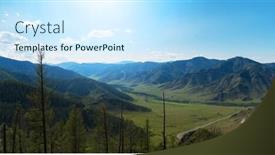  Presentation with siberia - Beautiful theme featuring mountain pass chike-taman in altai siberia russia backdrop and a cool aqua colored foreground