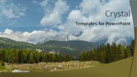  Presentation with mountain - PPT theme featuring mountain-pass-sella-di-rioda background and a light blue colored foreground
