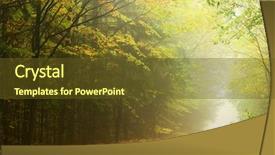  Presentation with japan beautiful landscape mountain fuji - Amazing presentation design having mountain path in autumn landscape backdrop and a tawny brown colored foreground