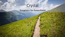  Presentation with romania - Presentation theme consisting of mountain path in fagaras romania background and a light blue colored foreground