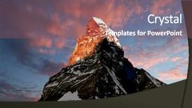  Presentation with sunrise - Audience pleasing slide deck consisting of mountain peaks - sunrise on the matterhorn backdrop and a violet colored foreground