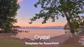  Presentation with nature sunset of colors - Audience pleasing slide deck consisting of mountain range and flathead lake backdrop and a  colored foreground