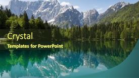  Presentation with mountain rainer - Slides consisting of mountain-range-and-the-peak background and a tawny brown colored foreground