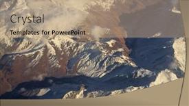  Presentation with air plane - Slide set consisting of mountain-range-and-white-clouds background and a coral colored foreground