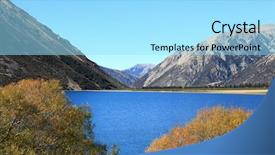  Presentation with lonely man new zealand tourists - Colorful slide deck enhanced with mountain range at lake pearson backdrop and a  colored foreground