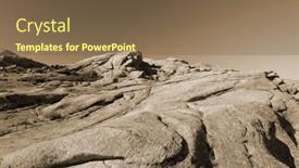  Presentation with central asia - Presentation theme with mountain-range-bektau-ata-tract background and a tawny brown colored foreground