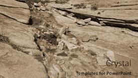  Presentation with central asia - Slide set consisting of mountain-range-bektau-ata-tract background and a coral colored foreground