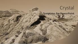  Presentation with kazakhstan - PPT theme with mountain-range-bektau-ata-tract background and a coral colored foreground