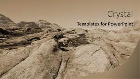  Presentation with central asia - PPT layouts consisting of mountain-range-bektau-ata-tract background and a coral colored foreground