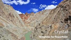  Presentation with ladakh - Slide deck enhanced with mountain-range-in-zanskar-ladakh background and a gray colored foreground