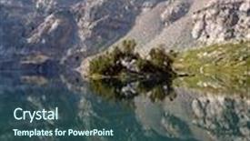  Presentation with kings - Presentation design with mountain reflection - kings canyon national park usa background and a ocean colored foreground