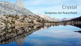  Presentation with kings - Presentation featuring mountain reflection - kings canyon national park usa background and a sky blue colored foreground