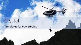  Presentation with rescue - PPT layouts having mountain rescue background and a light blue colored foreground