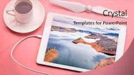  Presentation with water reservoir - Slide deck consisting of mountain reservoir in northern colorado background and a lemonade colored foreground