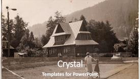  Presentation with 1950s - Cool new PPT layouts with mountain resort poland 1950 backdrop and a violet colored foreground