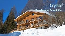  Presentation with holiday - Audience pleasing presentation consisting of house in davos graubuenden switzerland backdrop and a  colored foreground