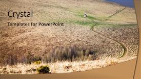  Presentation with rustic wood wooden frame - Beautiful PPT theme featuring vastu - wooden cottage in a vast backdrop and a  colored foreground