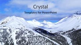  Presentation with mountain lake - Slides consisting of mountain ridge at lake louise background and a light blue colored foreground