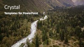  Presentation with river forest - Slide deck enhanced with mountain-river-and-forest background and a  colored foreground