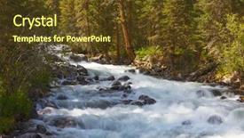  Presentation with mountain stream - Audience pleasing slide deck consisting of mountain river fast stream water backdrop and a  colored foreground